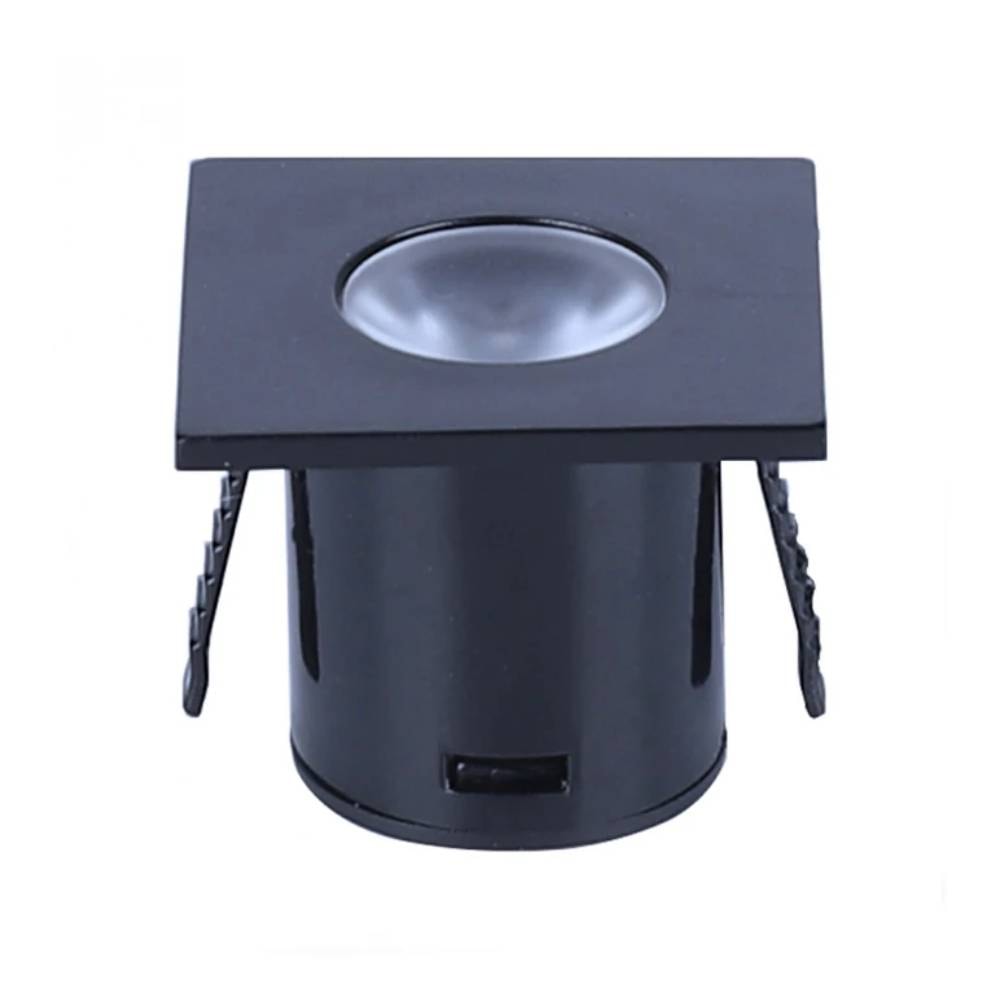 Spot de Embutir Nordecor Yasa Mini Quadrado 1W 3000K Preto - 6330