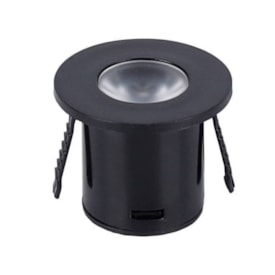 Spot de Embutir Nordecor Yasa Mini Redondo 1W 3000K Preto - 6328