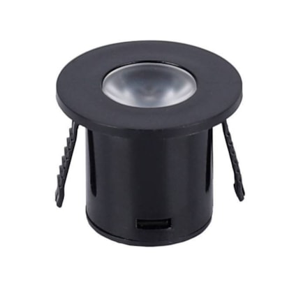 Spot de Embutir Nordecor Yasa Mini Redondo 1W 3000K Preto - 6328