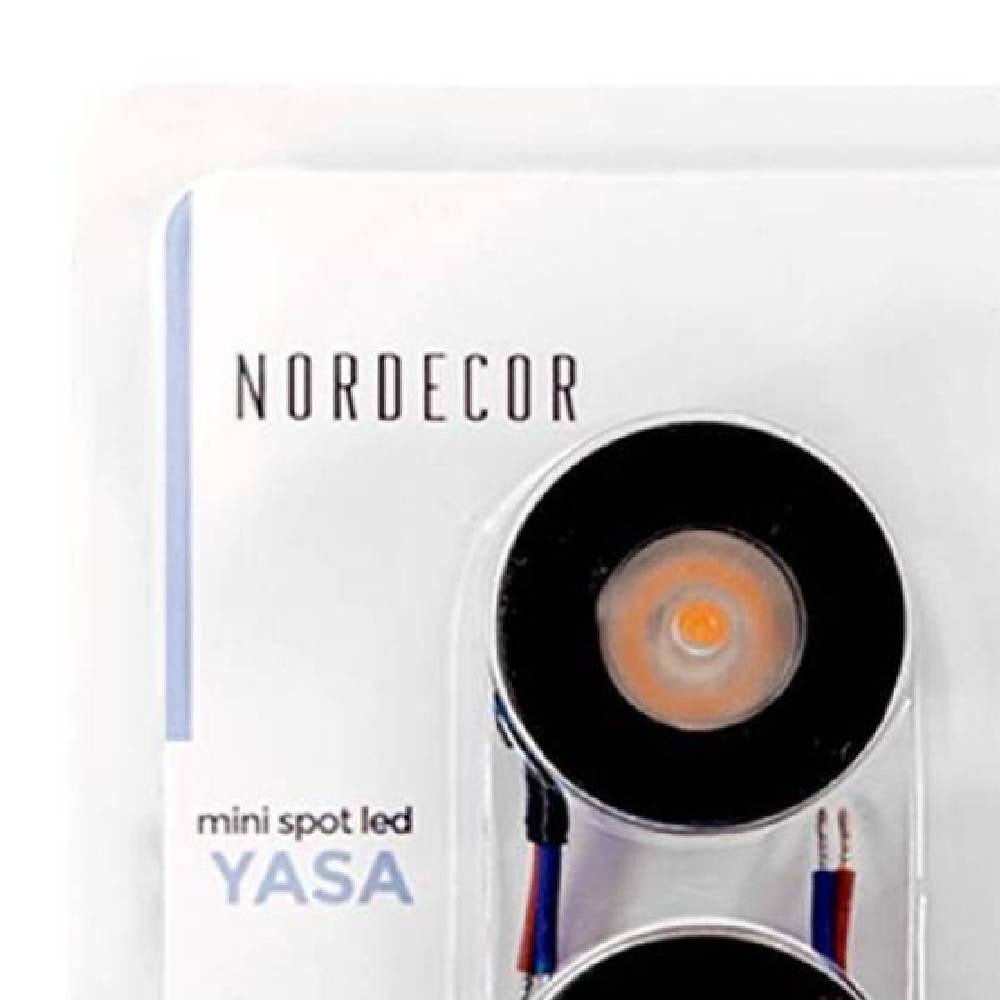 Spot de Embutir Nordecor Yasa Mini Redondo 1W 3000K Preto - 6328