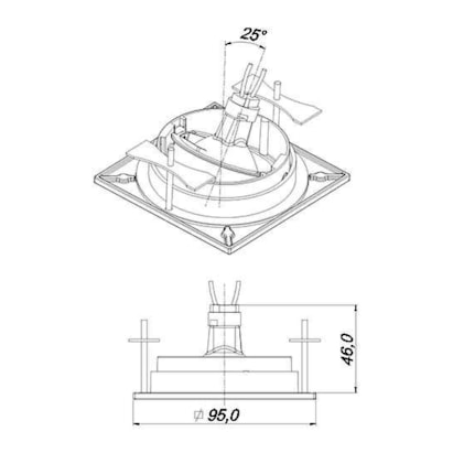 Spot De Embutir Plana Quadrada WS 0013 Branco - WS Iluminação
