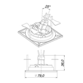 Spot De Embutir Plana Quadrada WS 0083 Branco - WS Iluminação