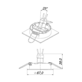 Spot De Embutir Plana Quadrada WS 0093 Branco - WS Iluminação