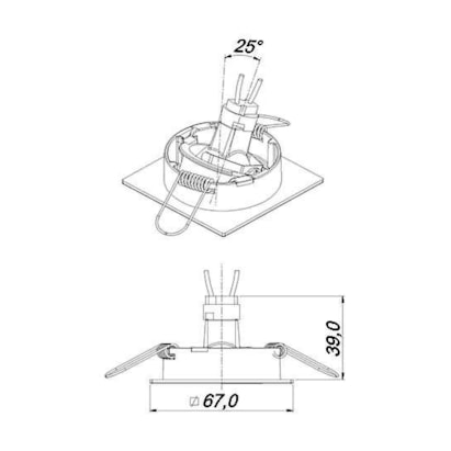 Spot De Embutir Plana Quadrada WS 0093 Branco - WS Iluminação