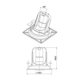 Spot De Embutir Plana Quadrada WS 0153 Branco - WS Iluminação