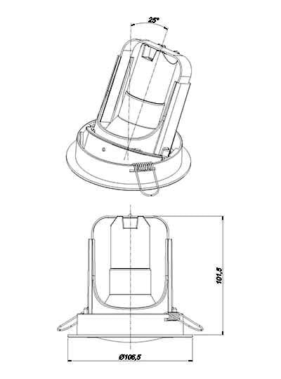 Spot De Embutir Plana Redonda Branco - WS Iluminação