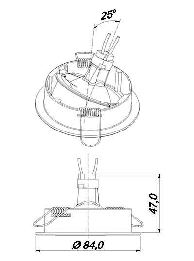 Spot De Embutir Plana Redonda WS 0022 Branco - WS Iluminação