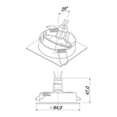 Spot De Embutir Plana Redonda WS 0023 Branco - WS Iluminação