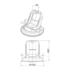 Spot De Embutir Plana Redonda WS 0152 Branco - WS Iluminação