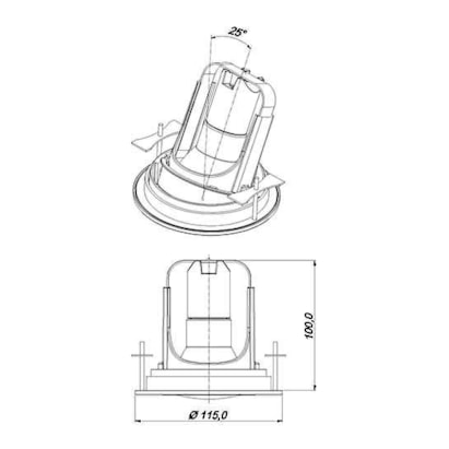 Spot De Embutir Plana Redonda WS 0152 Branco - WS Iluminação