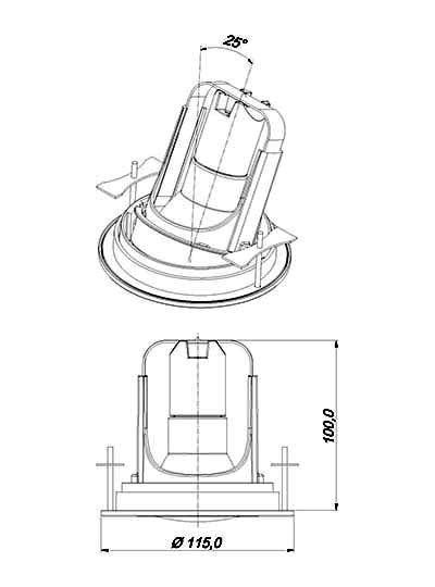 Spot De Embutir Plana Redonda WS 0152 Branco - WS Iluminação