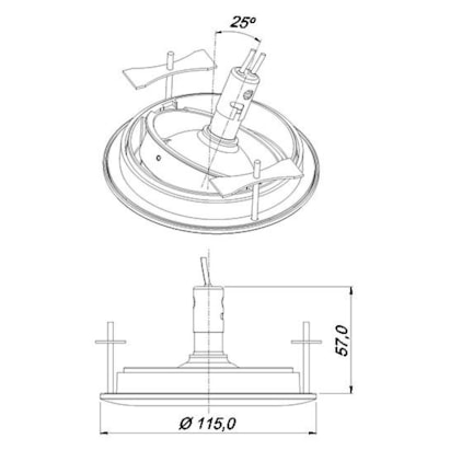 Spot De Embutir Plana Redonda WS 0202 Branco - WS Iluminação