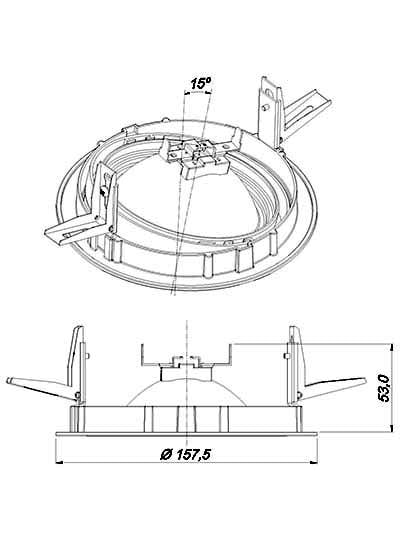 Spot De Embutir Plana Redonda WS 0302 Branco - WS Iluminação