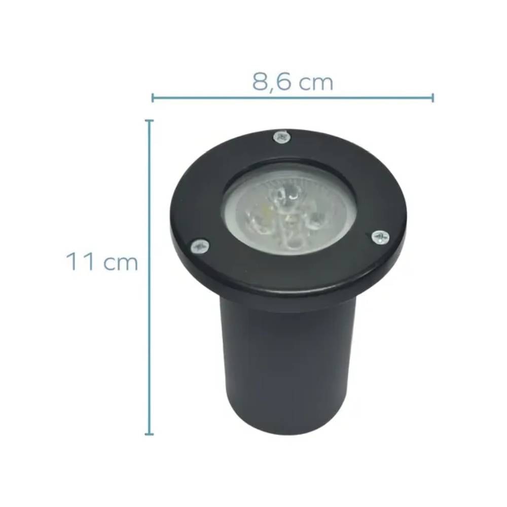 Spot de Embutir Riopre Solo Preto - 225
