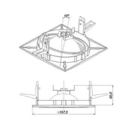 Spot de Embutir WS AR111 Quadrado Branco - 0301PR