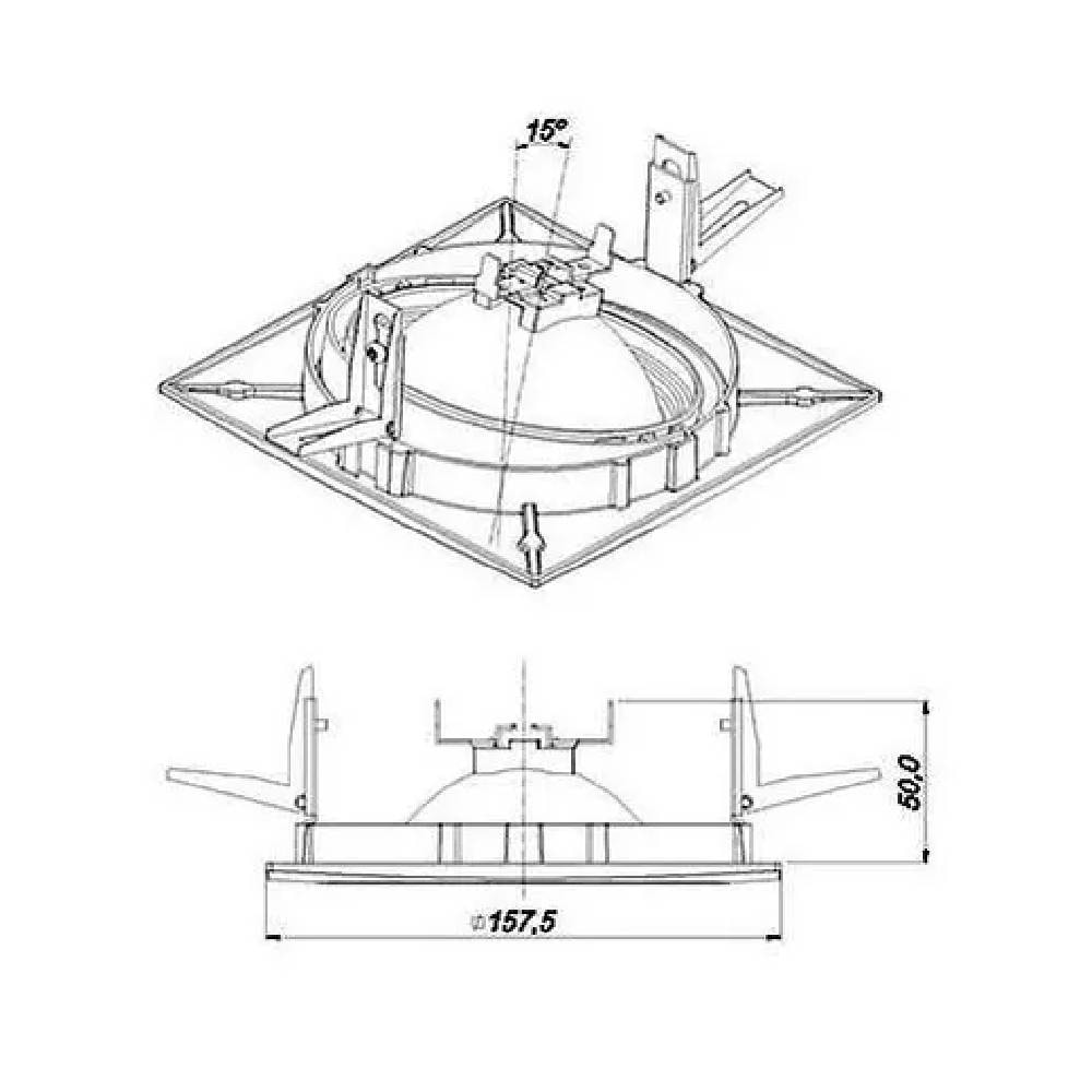 Spot de Embutir WS AR111 Quadrado Branco - 0301PR