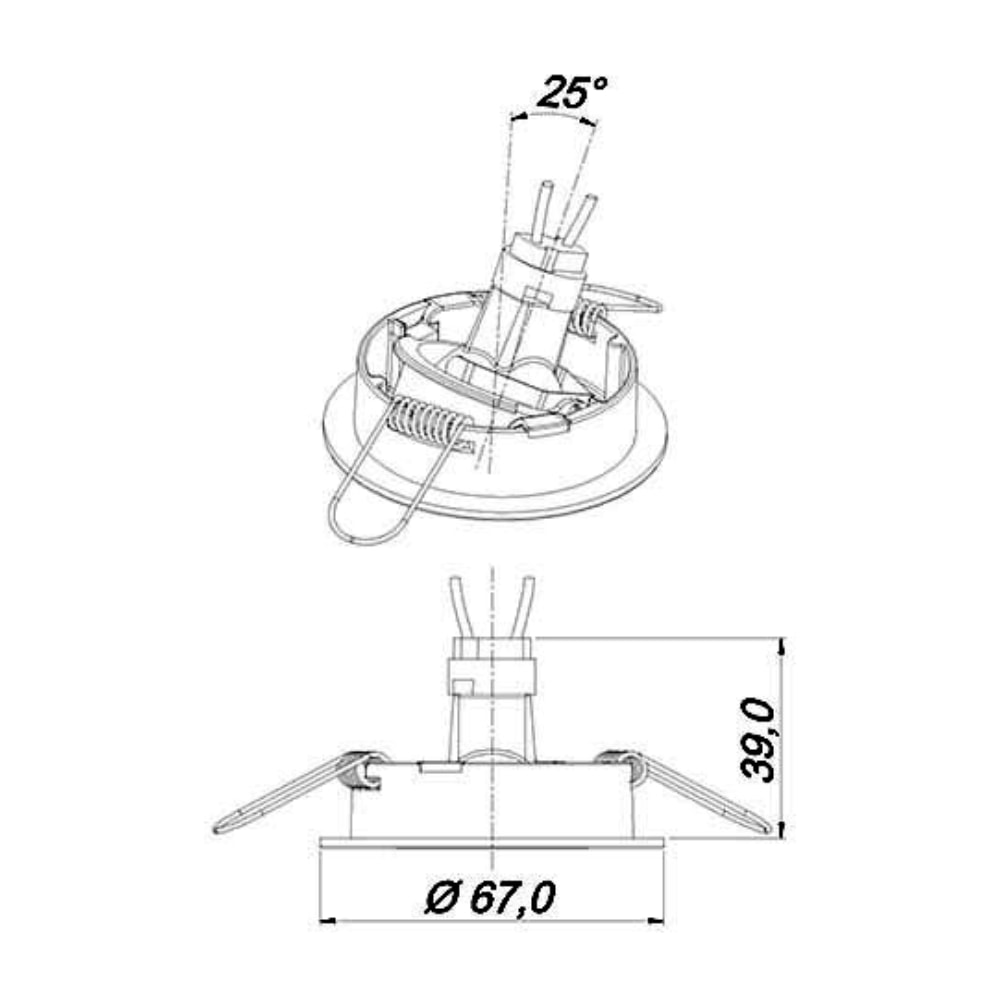 Spot de Embutir WS Plana Mini Dicróica Redodna - WS0092PR