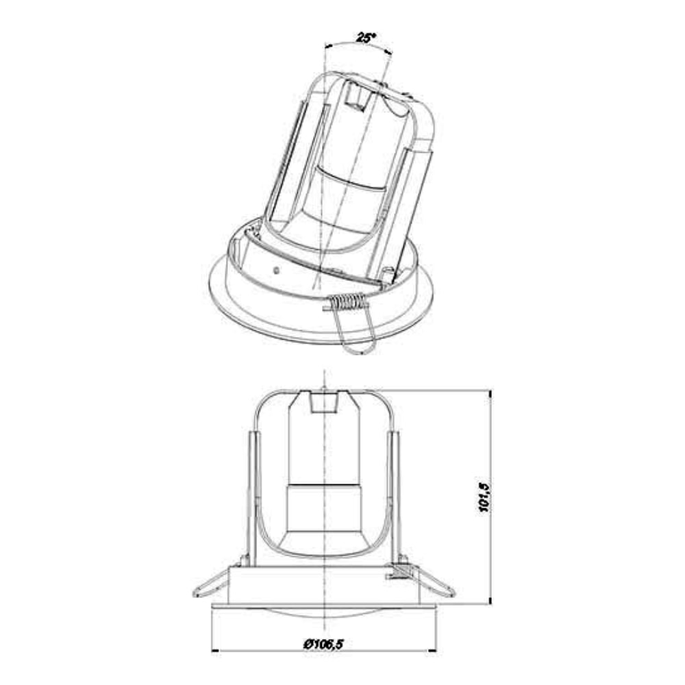 Spot De Embutir WS Plana Redonda PAR20 Branco - WS0166PR