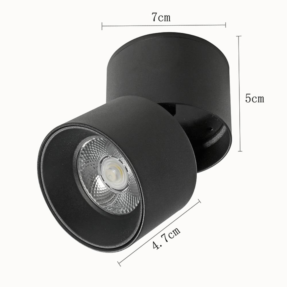 Spot de Sobrepor Nordecor LED Alny 10W 3000K Preto - 2135