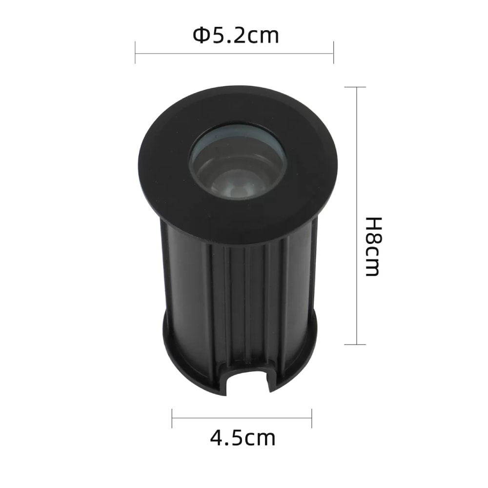 Spot de Solo Led Nordecor MIES IP67 15' 2W 3K Preto - 6441