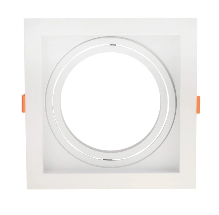 Spot Evoled Embutir Quadrado Ar70 Gu10 Branco - Le-5012