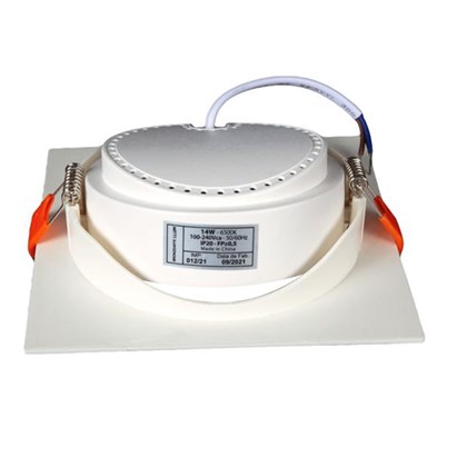 Spot LED LLUMM Easy Quadrado Branco 14W 6500K - YQ0930146BCDEAV2