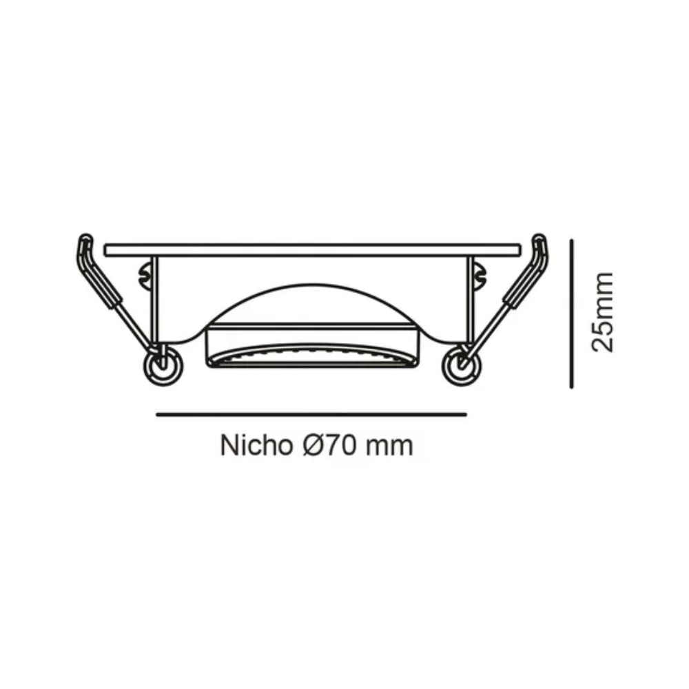 Spot Opus Embutir Quadrado Orientavel 5W 4000K Bivolt - 34881