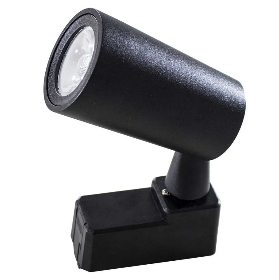 Spot para Trilho Eletrificado Preto LED 12W 3000K - DS7121