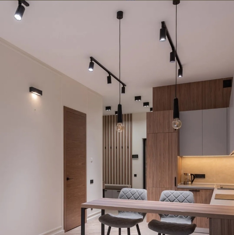 Spot para Trilho Eletrificado Preto LED 12W 3000K - DS7121