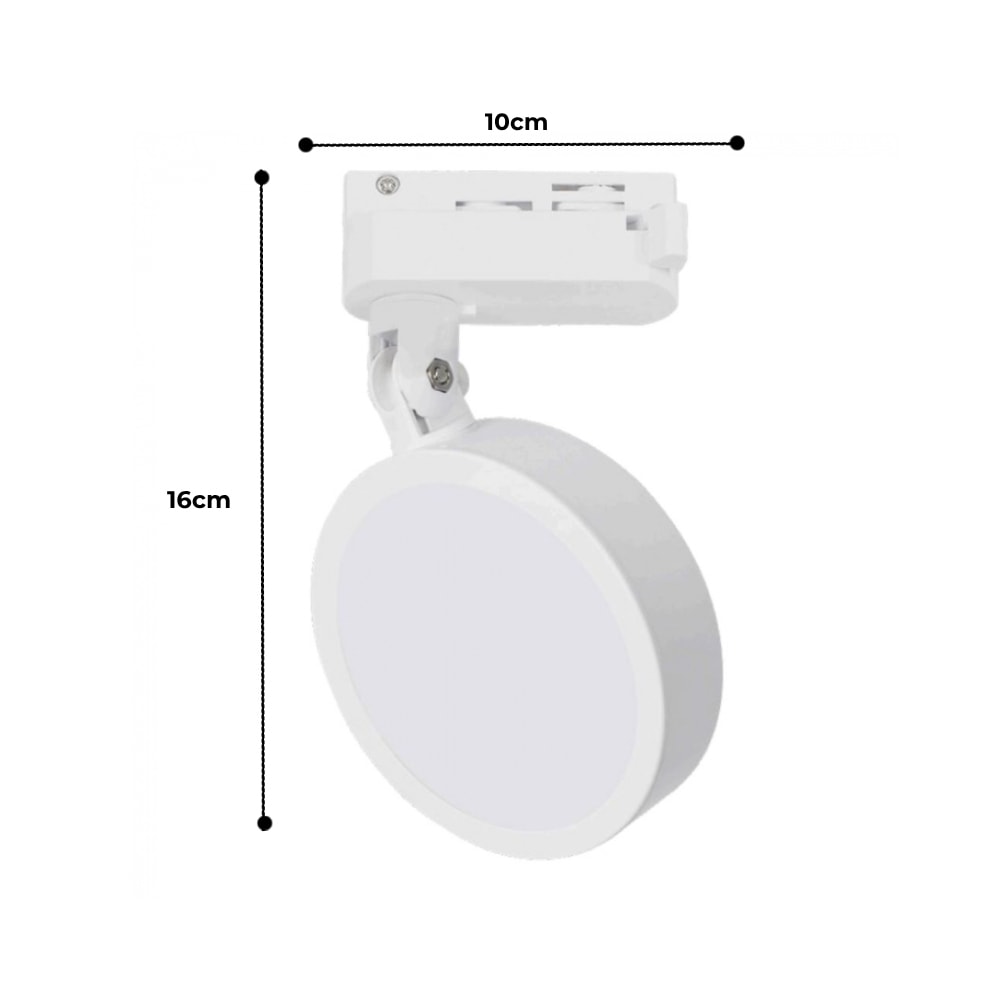 Spot para Trilho Evoled Redondo 10W 3000K Branco - LE-3783