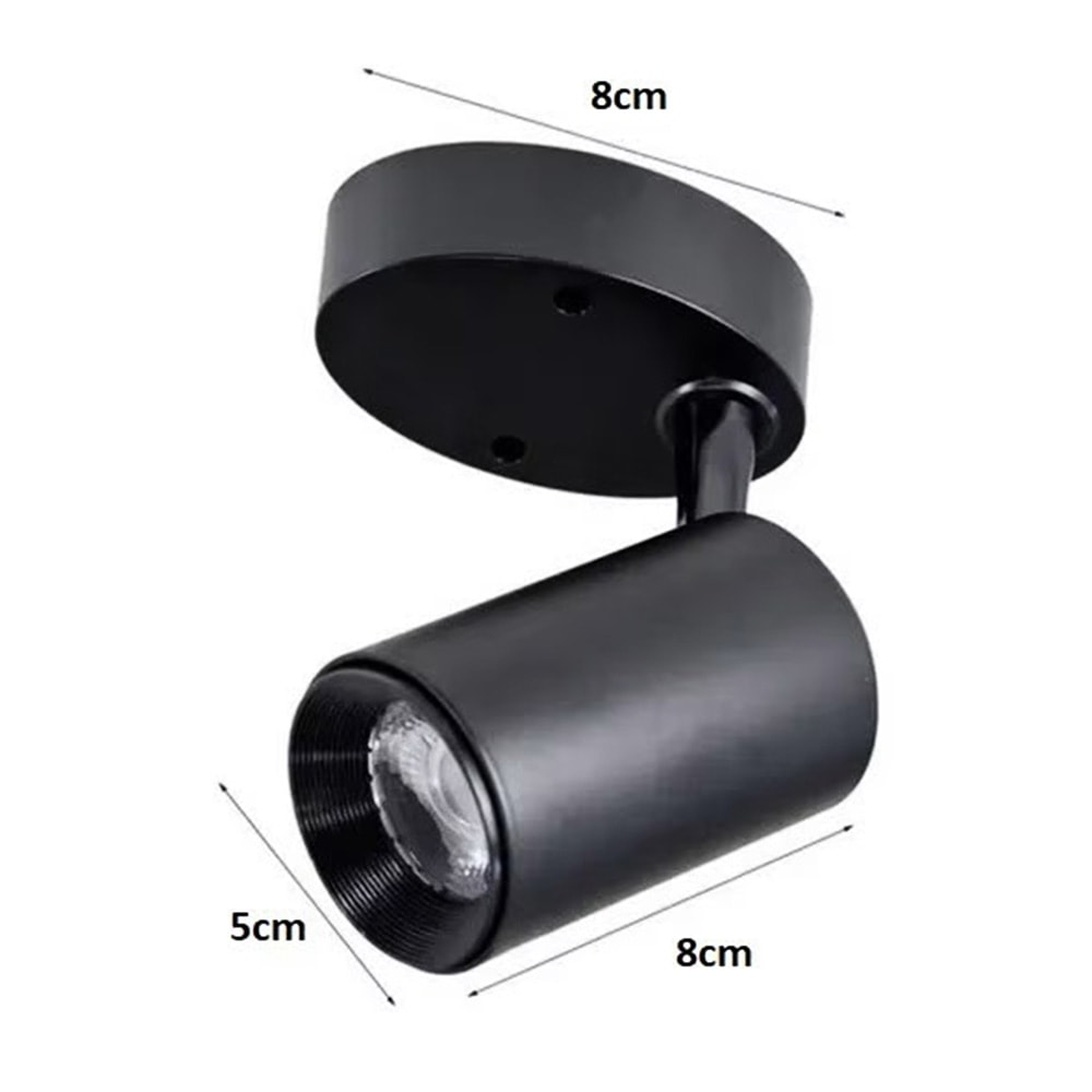 Spot Sobrepor Led 7w 6000k Preto Bivolt Delis - Ds7079