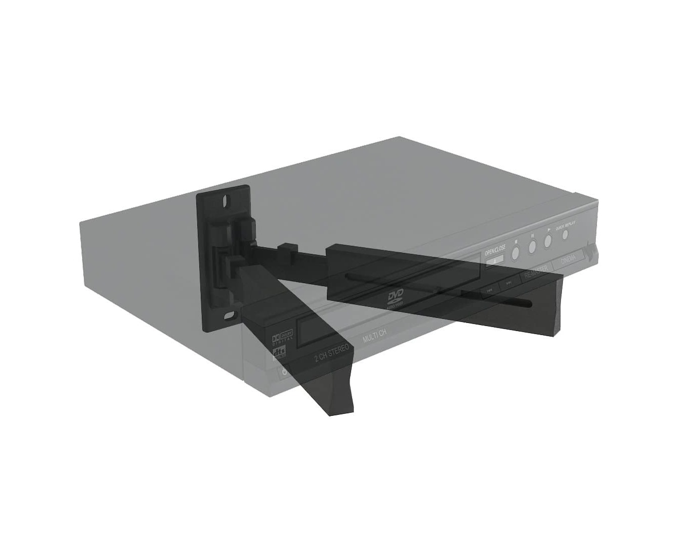 Suporte para DVD ou Blu-Ray Multivisão Preto - SDVD-PLUS