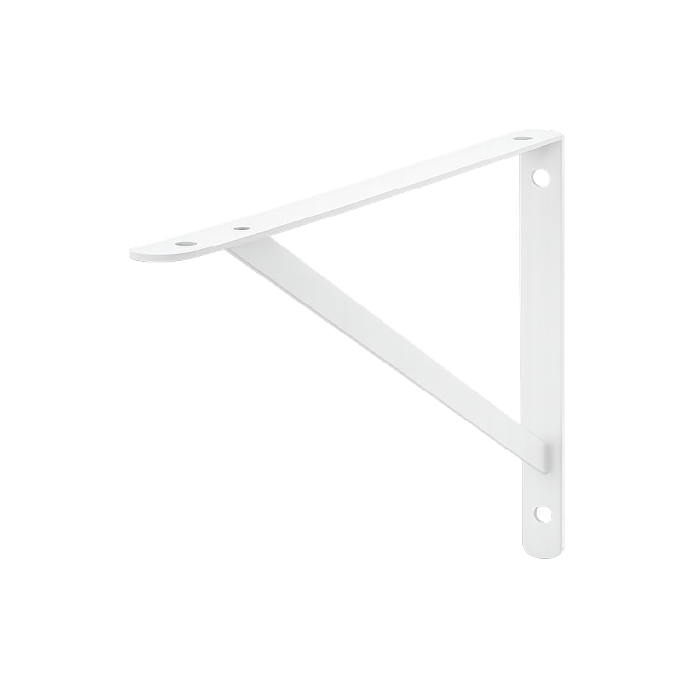 Suporte Para Prateleira 25cm 3mm Branco Baricar
