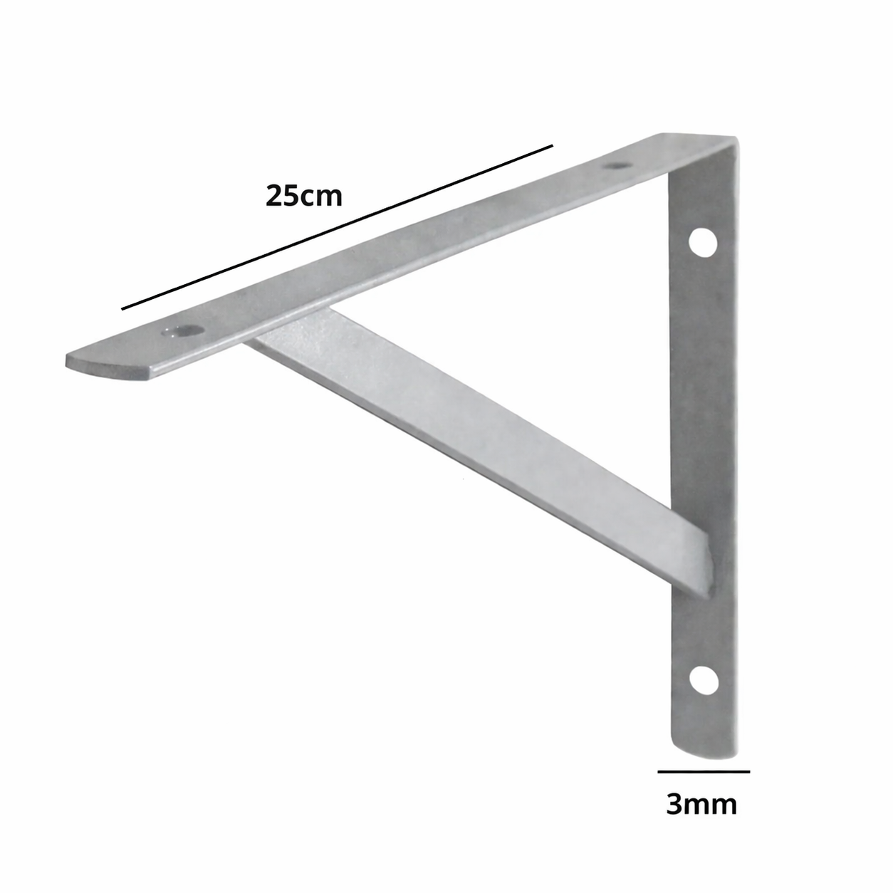 Suporte Para Prateleira 25cm 3mm Branco Baricar