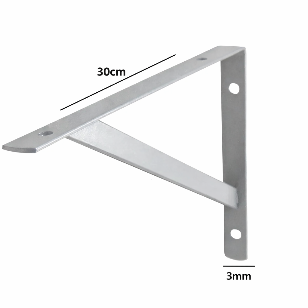 Suporte Para Prateleira 30cm 3mm Branco Baricar
