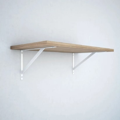 Suporte Para Prateleira 40cm 3mm Branco Baricar