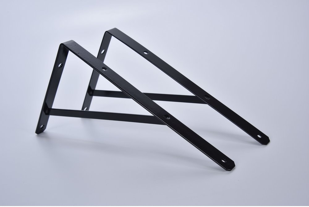 Suporte Para Prateleira Baricar 25cm 3mm Preto - 542pt