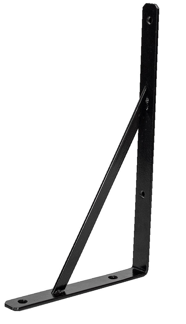 Suporte Para Prateleira Baricar 25cm 3mm Preto - 542pt