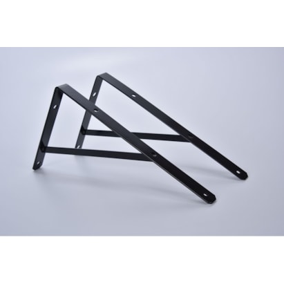 Suporte Para Prateleira Baricar 40cm 3mm Preto - 545pt