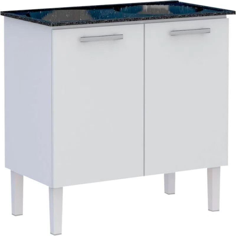 Tanque com Gabinete em Aço Cozimax Venus 100cm Preto - 89434