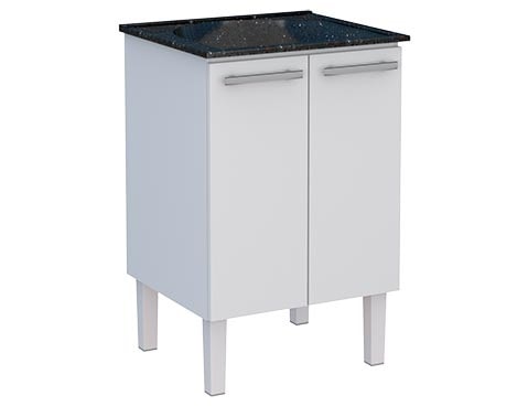 Tanque com Gabinete em Aço Cozimax Venus 60cm Preto - 89437