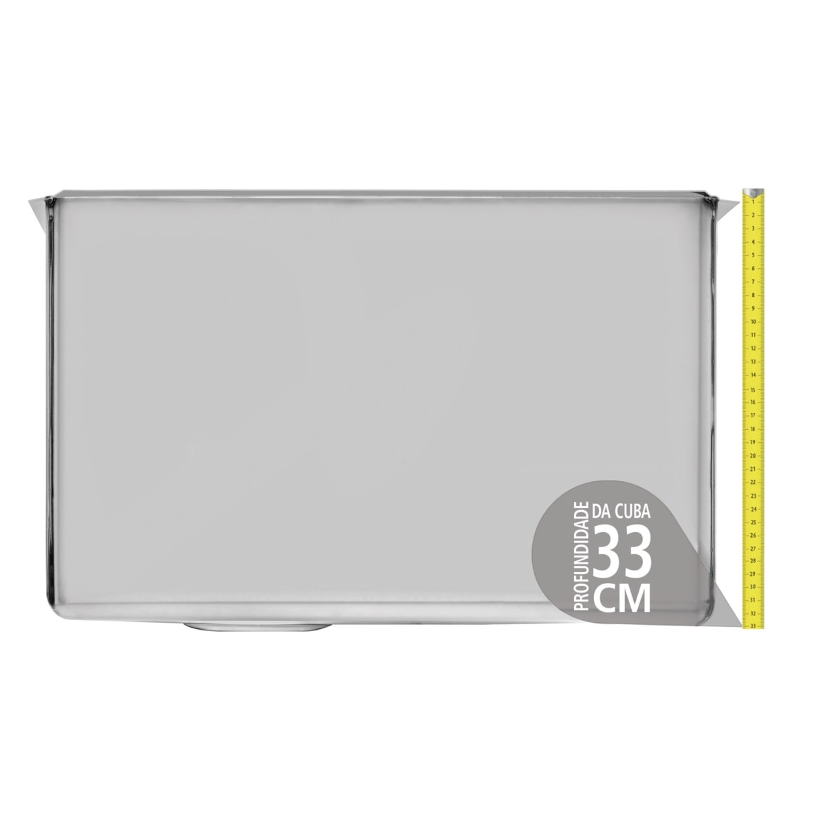 Tanque de Embutir Aço Inox Tramontina Jumbo 92L 60x50cm- 94094142