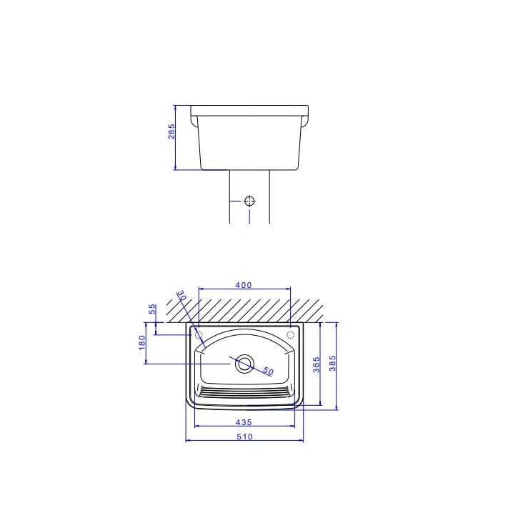 Tanque de Lavar Roupa Deca em Louça 22L Branco – TQ.01.17