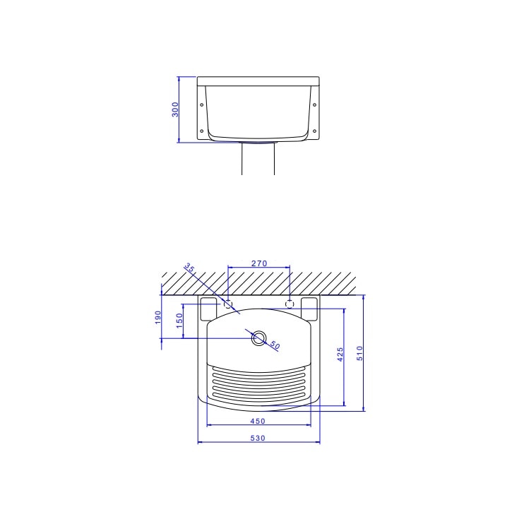 Tanque de Lavar Roupa Deca Médio em Louça 30L Branco - TQ.02.17