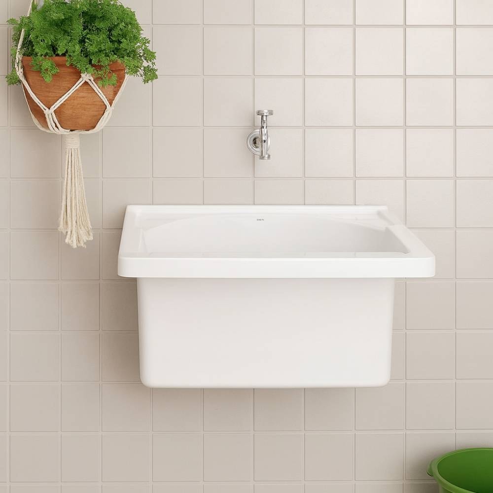 Tanque de Lavar Roupa Docol Suspenso em Louça 22L White - 90019118026