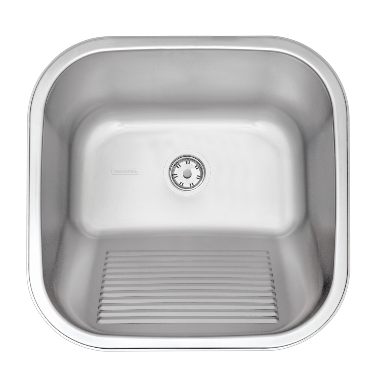 Tanque de Lavar Roupa Encaixe Aço Inox Acetinado Tramontina Hera 25L 40x40cm - 94403107