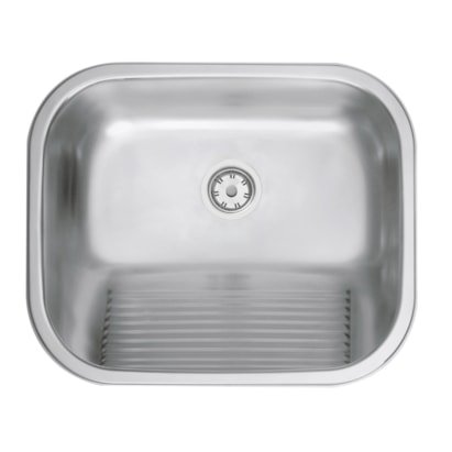 Tanque de Lavar Roupa Encaixe Aço Inox Acetinado Tramontina Hera 30L 50x40cm - 94400107