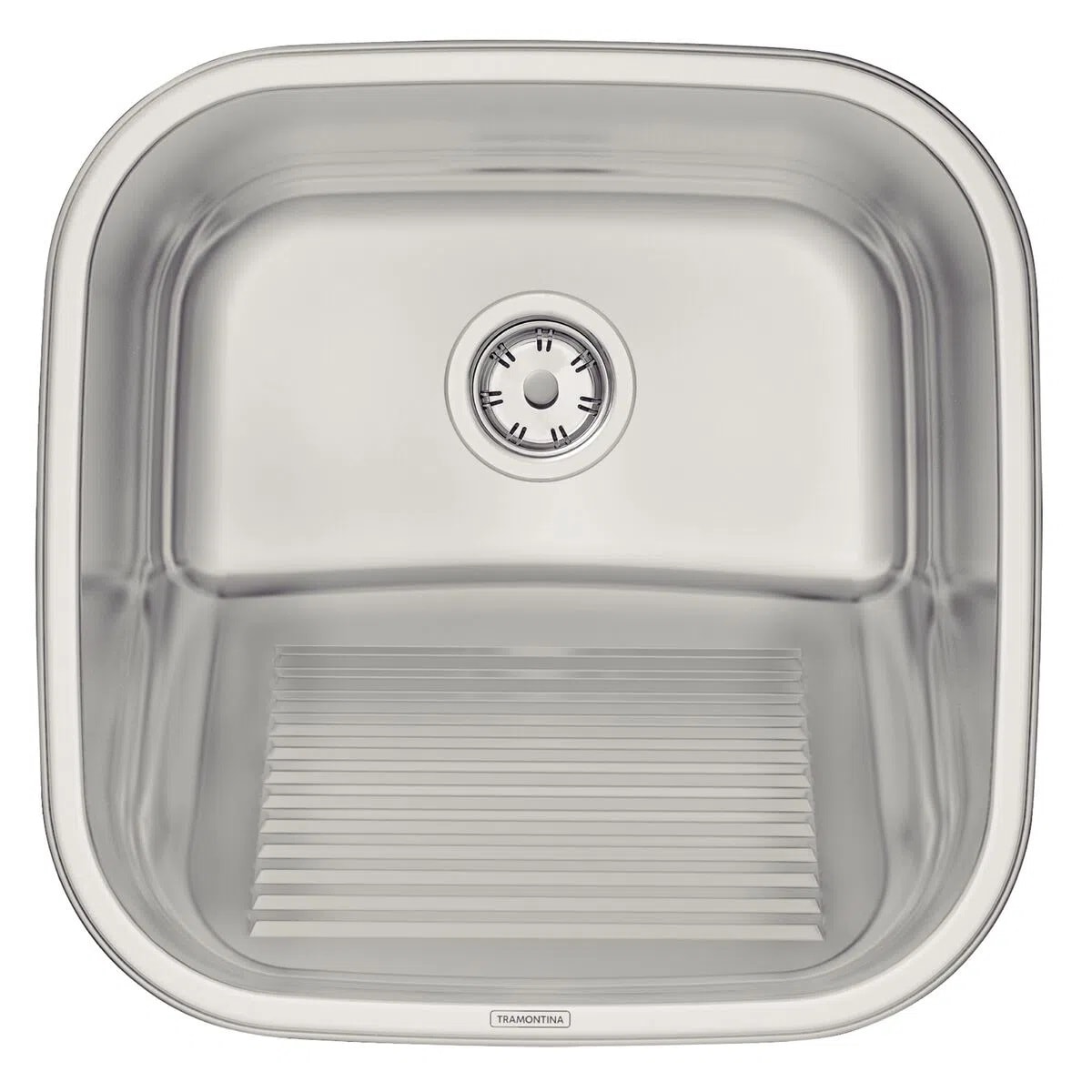 Tanque de Lavar Roupa Encaixe Aço Inox Polido Tramontina Hera 25L 40x40cm - 94403407