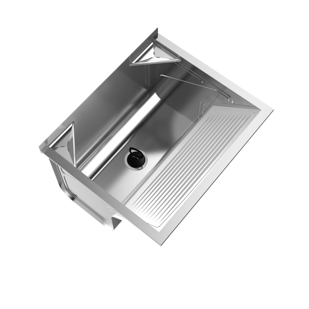 Tanque de Lavar Roupa GhelPLus Inox Alto Brilho 48L com Suporte – 10.04.04070