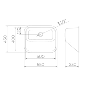 Tanque de Lavar Roupa Inox Docol 32L 55x45cm - 01704604